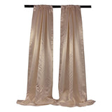 Bridal Satin Backdrop Satin Fabric - Royal Blue, 4" Rod Pocket, 58" Width x 8 Feet Height (1 Pair)