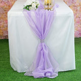Chiffon Table Runner Polyester Fabric - Sheer, 14" X 120", Extra Long (1 Runner)