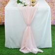 Chiffon Table Runner Polyester Fabric - Sheer, 14" Wide X 120" Long (1 Piece)
