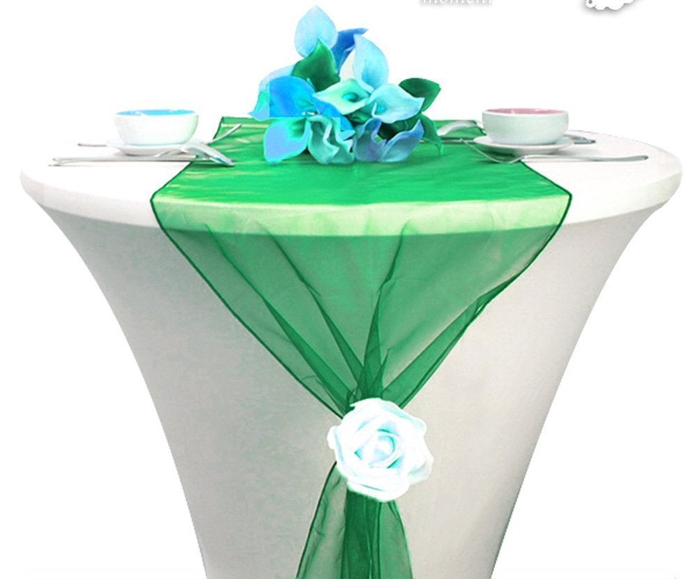Chiffon Table Runner Polyester Fabric - Sheer, 14" Wide x 120" Long (1 Runner)