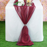 Chiffon Table Runner Polyester Fabric - Sheer, 14" Wide x 120" Long (1 Runner)