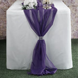 Chiffon Table Runner Polyester Fabric - Sheer, 14" Wide x 120" Long (1 Runner)