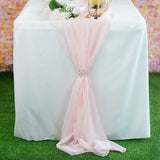 Chiffon Table Runner Polyester Fabric - Sheer, 18" Wide X 180" Long (1 Piece)