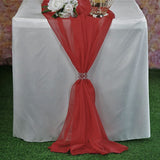 Chiffon Table Runner Polyester Fabric - Sheer, 27" X 120" (1 Runner)
