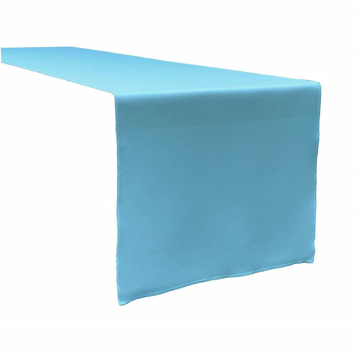 Polyester Poplin Fabric - Teal, Tiff Blue, Turquoise, White, 12" Wide x 72" Long (1 Table Runner)