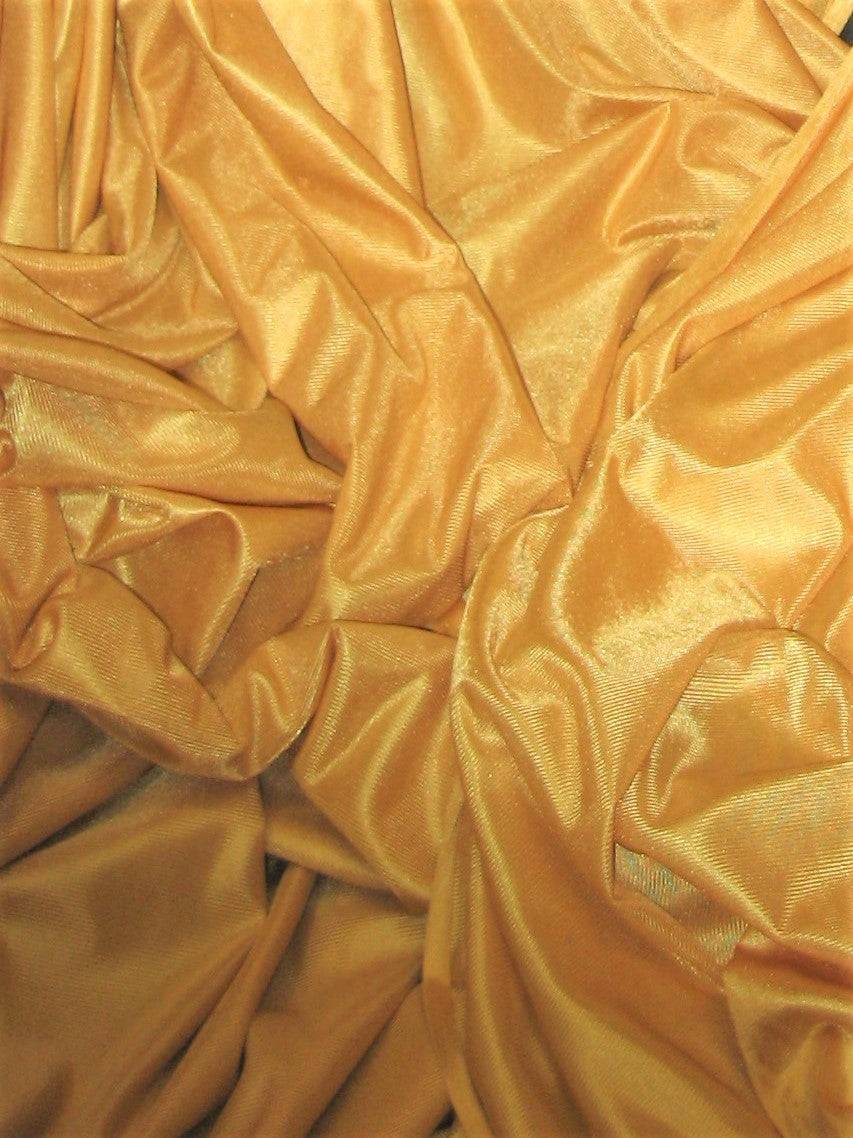 Low Stretch Gold Polyester Fabric - Gold, 108"-120" Width (1 Yard)