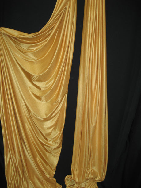 Low Stretch Gold Polyester Fabric - Gold, 108"-120" Width (1 Yard)