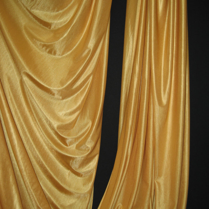 Low Stretch Gold Polyester Fabric - Gold, 108"-120" Width (1 Yard)