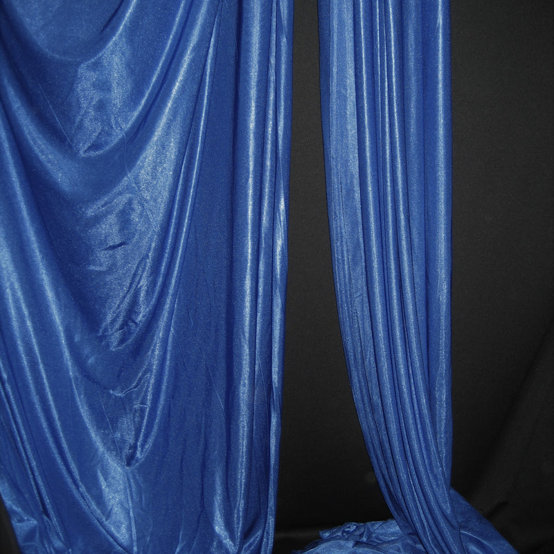 Low Stretch Royal Blue Polyester Fabric - Royal Blue, 40 Denier Tricot, 108"-120" Width (1 Yard)