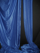Low Stretch Royal Blue Polyester Fabric - Royal Blue, 40 Denier Tricot, 108"-120" Width (1 Yard)