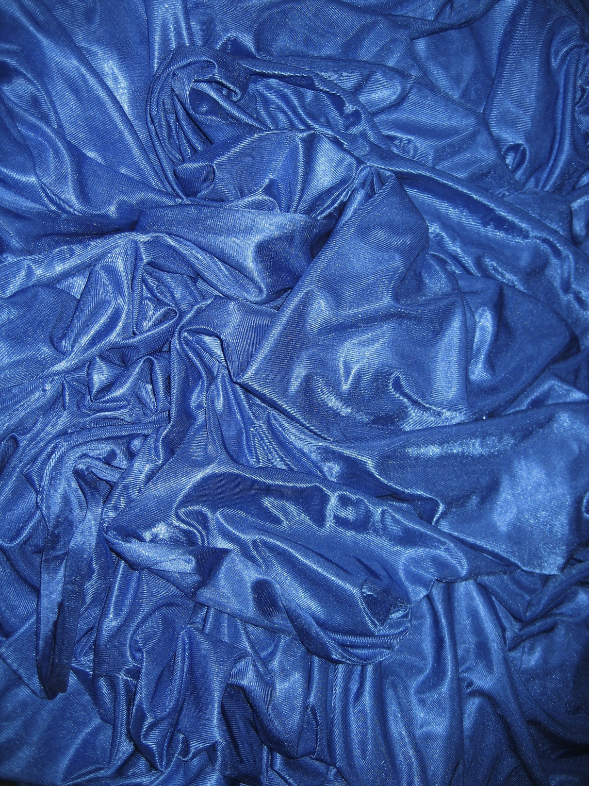 Low Stretch Royal Blue Polyester Fabric - Royal Blue, 40 Denier Tricot, 108"-120" Width (1 Yard)