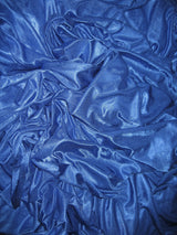 Low Stretch Royal Blue Polyester Fabric - Royal Blue, 40 Denier Tricot, 108"-120" Width (1 Yard)