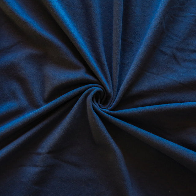 Cotton Lycra Jersey Knit Fabric Dark Navy