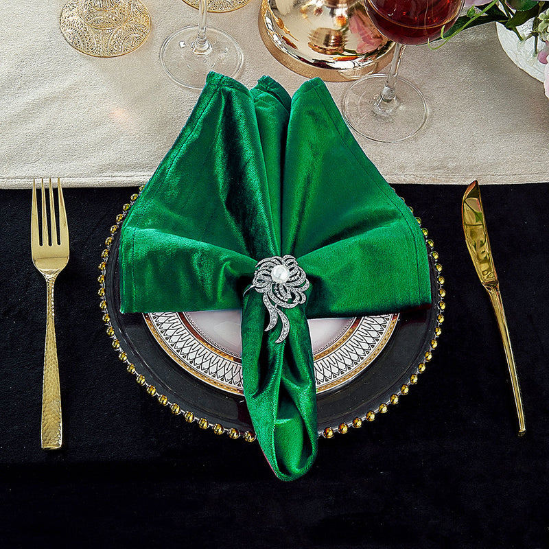 10 Piece Italian Velvet Napkins 20"x20"  for Elegant Event Dining