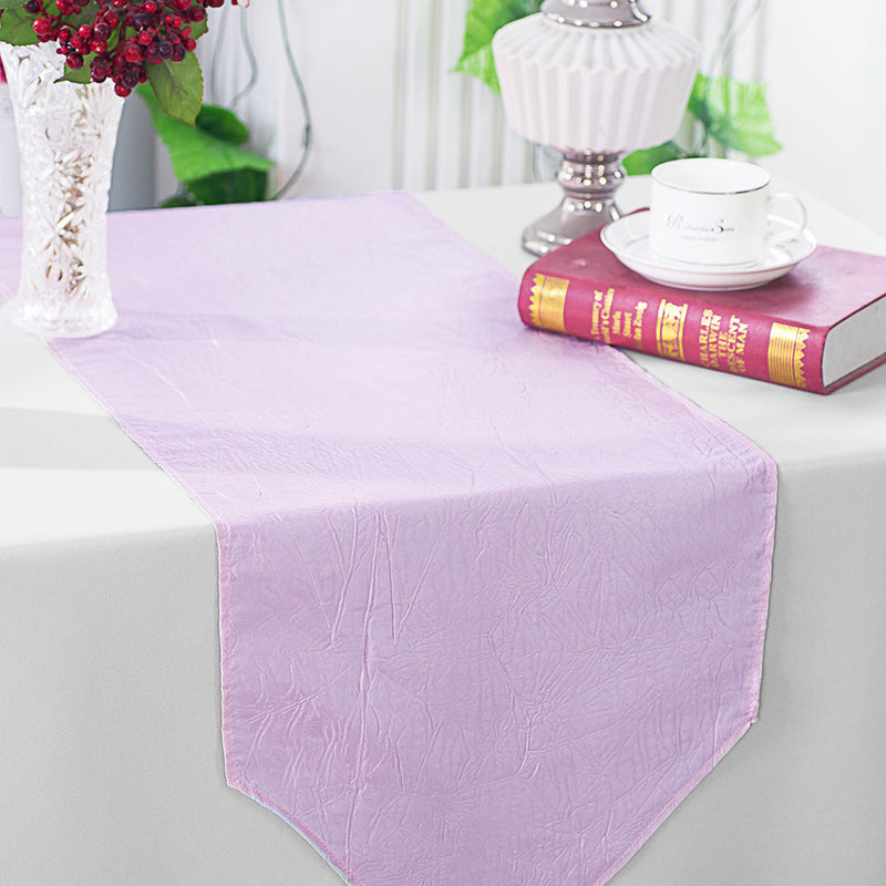 Crushed Taffeta Table Runner 13x108 Lavender