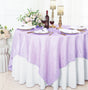 Square Crushed Taffeta Table Overlay 85x85 Lavender