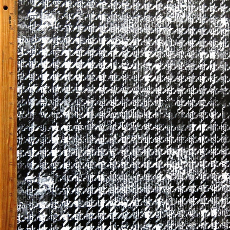 Swim Knit Nylon Spandex Newsprint Houndstooth