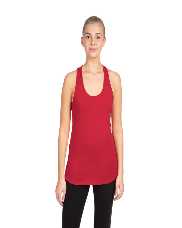 Next Level Women Racerback Tank Top Cotton Poly Jersey Fabric - Red, Racerback, Lightweight, 30 Singles, 135 Grams, 4.0Oz (1 Unit)
