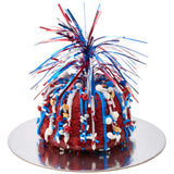 Independence Day Spray Mylar topper celebrate with congratulations Cupcake Cake Pics - set of 24