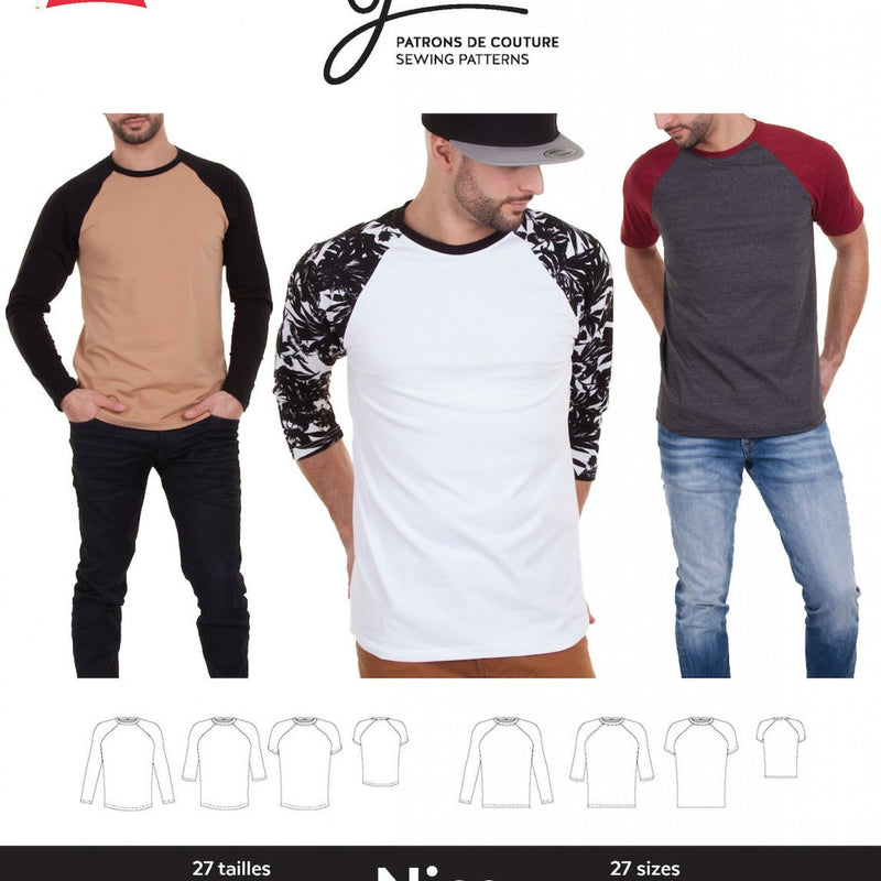 Sewing Pattern Nico Raglan Tee by Jalie
