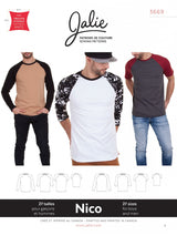 Sewing Pattern Nico Raglan Tee by Jalie