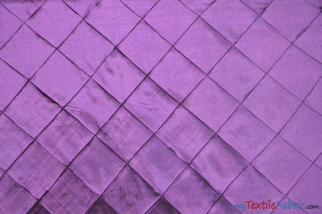 Taffeta Pintuck Fabric - 4" X 4" Diamond Pattern, 58" Width, Multiple Colors (1 Yard)