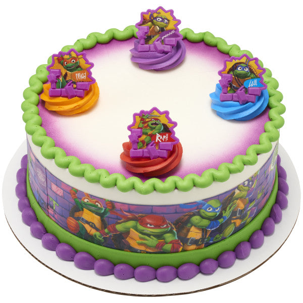 Teenage Mutant Ninja Turtles Turtle Power Rings for Cupcakes and Cakes, 72 Pack