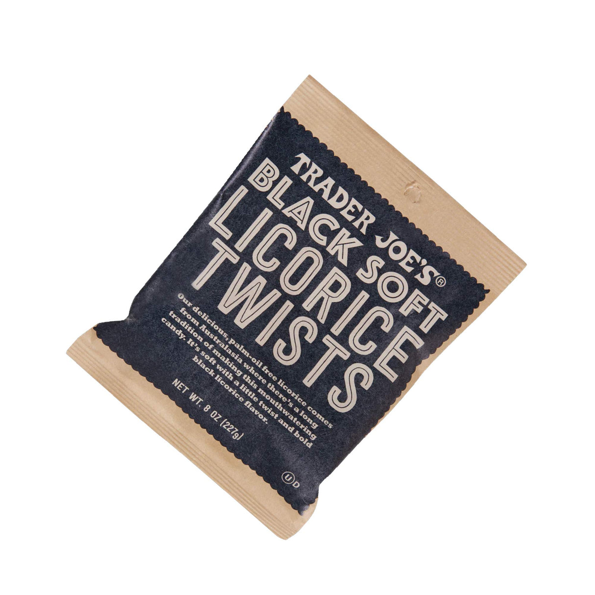 ট্রেডার জো'স সফট ব্ল্যাক লিকোরিস টুইস্টস সুইট অ্যান্ড চিউই ৮ আউন্স