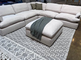 Noor Rug Collection Wool Cotton Blend Fabric - White Black, Hand Made Bohemian, 9' X 12' (1 Piece)