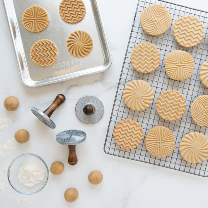 Nordic Ware Cast Aluminum Geo Cookie Stamps 3 pack