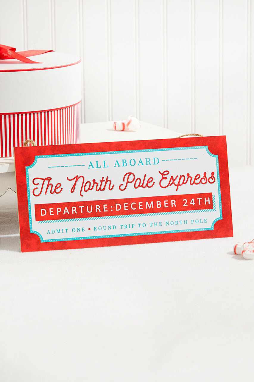 12.5"L x 6"H The North Pole Express