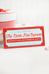 12.5"L x 6"H The North Pole Express