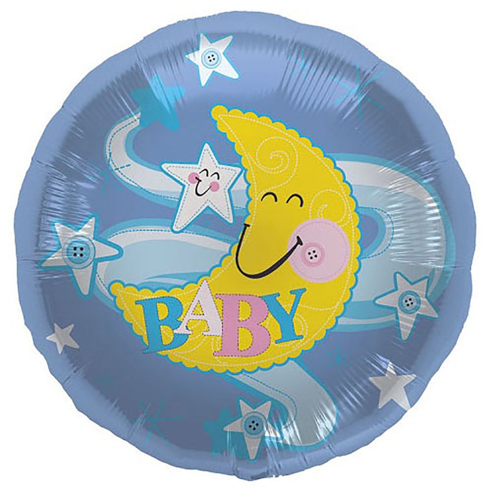 Foil Balloon Baby Moon Stars 18 Inch