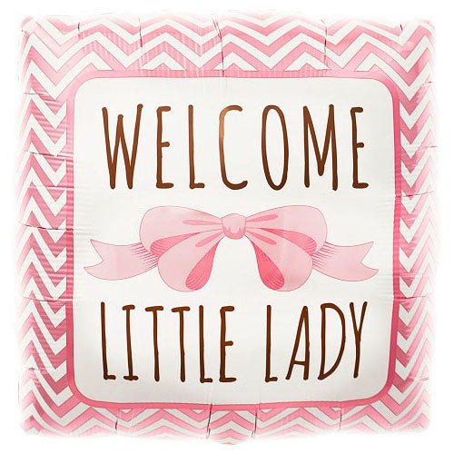 Foil Balloon Welcome Little Lady