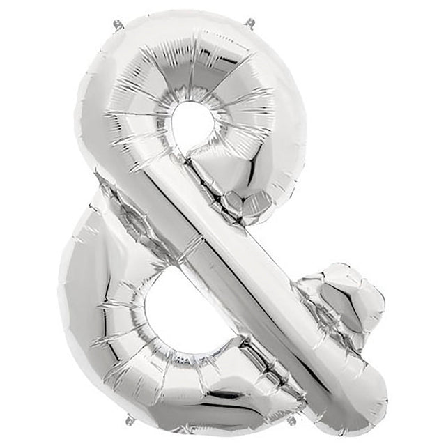 Foil Balloon Ampersand Silver 34 Inch