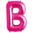 Foil Balloon Letter B Magenta