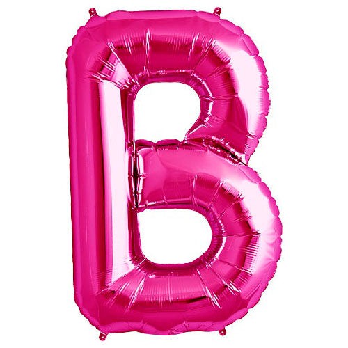 Foil Balloon Letter B Magenta