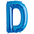 Foil Balloon Letter D Blue