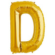 Foil Balloon Letter D Gold