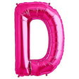 Foil Balloon Letter D Magenta