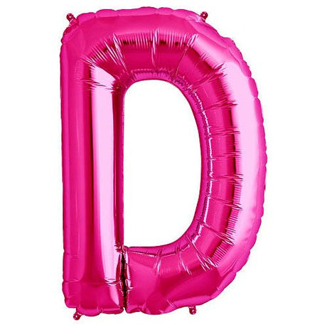 Foil Balloon Letter D Magenta