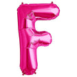Foil Letter F Balloon Magenta