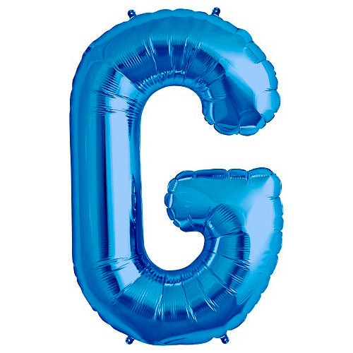 Foil Balloon Letter G Blue