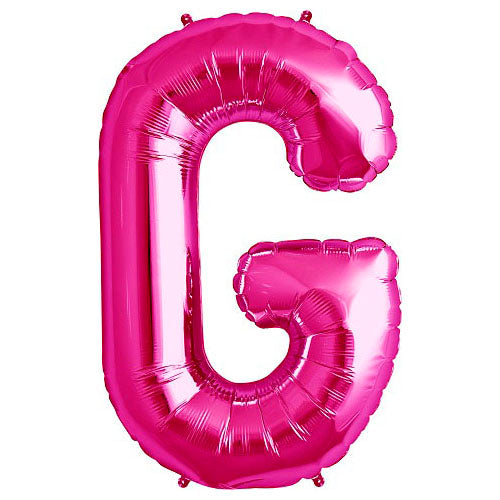 Foil Balloon Letter G Magenta