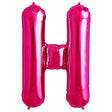 Letter H Magenta Foil Balloon