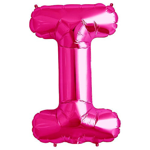 Foil Balloon Letter I Magenta