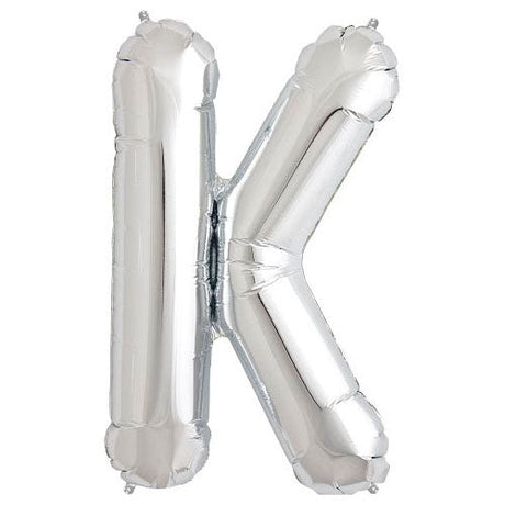 Letter K Silver Foil Balloon