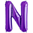 Foil Balloon Letter N Purple