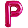 Foil Balloon Letter P Magenta