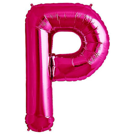 Foil Balloon Letter P Magenta